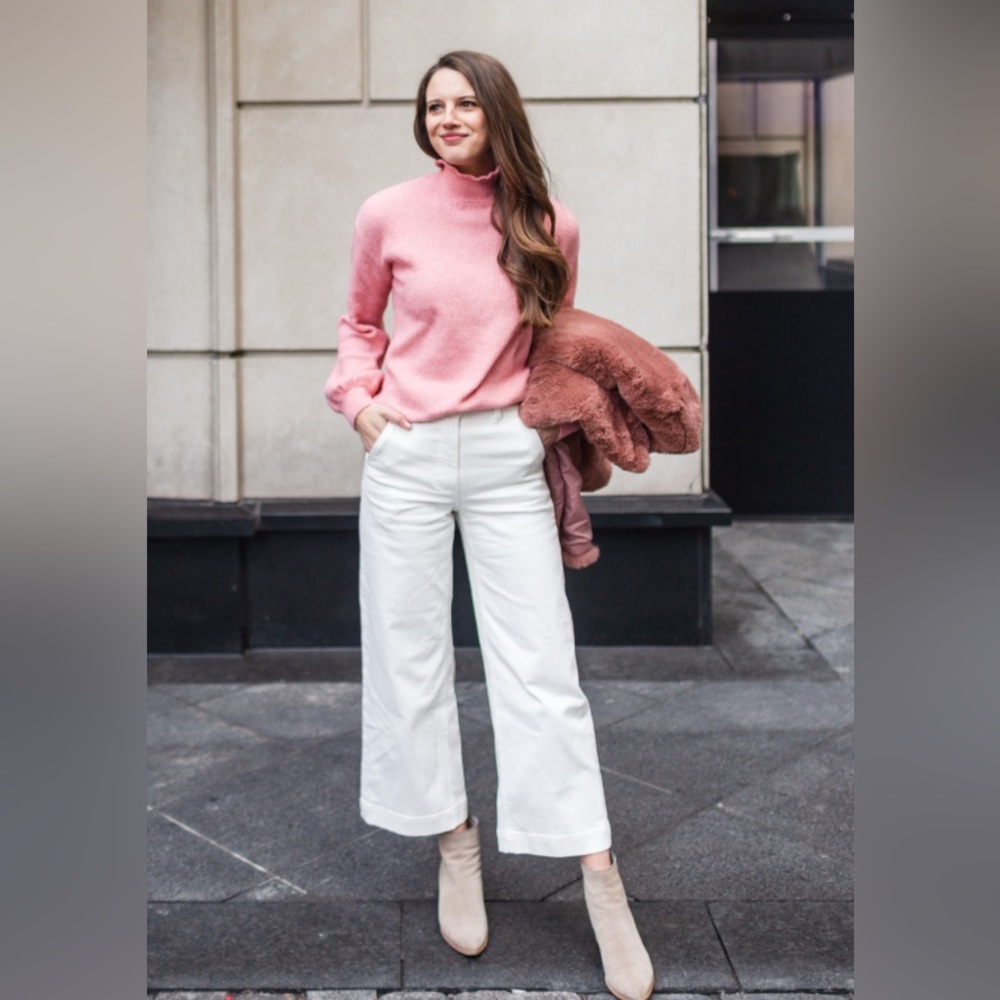 Everlane Wide Leg Crop White SZ 4
